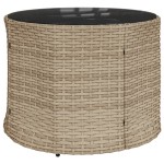 vidaXL Set canapea de grădină, 3 piese, semi-rotunde, bej, poliratan vidaXL Set canapea de grădină, 3 piese, semi-rotunde, bej, poliratan