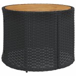 vidaXL Set canapea de grădină, 3 piese, semi-rotunde, negru, poliratan vidaXL Set canapea de grădină, 3 piese, semi-rotunde, negru, poliratan