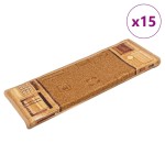 vidaXL Covorașe scări autoadezive, 15 buc., bej, 65x21x4 cm vidaXL Covorașe scări autoadezive, 15 buc., bej, 65x21x4 cm