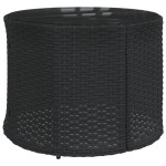 vidaXL Set canapea de grădină, 3 piese, semi-rotunde, negru, poliratan vidaXL Set canapea de grădină, 3 piese, semi-rotunde, negru, poliratan