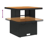 vidaXL Set canapele de grădină cu perne, 2 piese, negru, poliratan