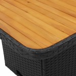 vidaXL Set canapele de grădină cu perne, 2 piese, negru, poliratan
