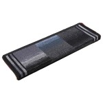 vidaXL Covorașe scări autoadezive, 15 buc., negru și gri, 65x21x4 cm
