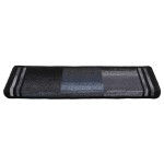 vidaXL Covorașe scări autoadezive, 15 buc., negru și gri, 65x21x4 cm