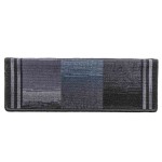 vidaXL Covorașe scări autoadezive, 15 buc., negru și gri, 65x21x4 cm