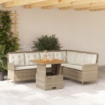 vidaXL Set canapele de grădină cu perne, 2 piese, bej, poliratan vidaXL Set canapele de grădină cu perne, 2 piese, bej, poliratan