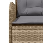 vidaXL Set canapele de grădină cu perne, 2 piese, bej, poliratan