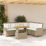 vidaXL Set canapele de grădină cu perne, 2 piese, bej, poliratan vidaXL Set canapele de grădină cu perne, 2 piese, bej, poliratan
