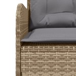 vidaXL Set canapele de grădină cu perne, 2 piese, bej, poliratan