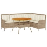vidaXL Set canapele de grădină cu perne, 2 piese, bej, poliratan vidaXL Set canapele de grădină cu perne, 2 piese, bej, poliratan