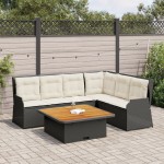vidaXL Set șezlonguri de grădină, 5 piese, cu perne, negru, poliratan vidaXL Set șezlonguri de grădină, 5 piese, cu perne, negru, poliratan