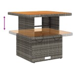 vidaXL Set bistro de grădină cu perne, 3 piese, gri, poliratan vidaXL Set bistro de grădină cu perne, 3 piese, gri, poliratan