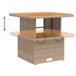 vidaXL Set bistro cu perne, 3 piese, bej, poliratan