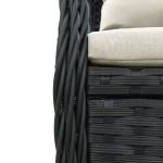 vidaXL Set mobilier de grădină cu perne, 9 piese, negru, poliratan vidaXL Set mobilier de grădină cu perne, 9 piese, negru, poliratan