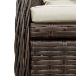 vidaXL Set mobilier de grădină, 5 piese, cu perne, maro, poliratan vidaXL Set mobilier de grădină, 5 piese, cu perne, maro, poliratan