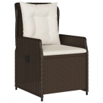 vidaXL Set mobilier de grădină, 5 piese, cu perne, maro, poliratan vidaXL Set mobilier de grădină, 5 piese, cu perne, maro, poliratan