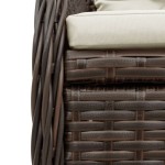 vidaXL Set mobilier de grădină, 5 piese, cu perne, maro, poliratan vidaXL Set mobilier de grădină, 5 piese, cu perne, maro, poliratan