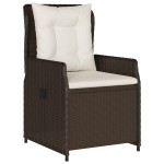 vidaXL Set mobilier de grădină, 5 piese, cu perne, maro, poliratan vidaXL Set mobilier de grădină, 5 piese, cu perne, maro, poliratan