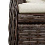 vidaXL Set mobilier de grădină, 5 piese, cu perne, maro, poliratan vidaXL Set mobilier de grădină, 5 piese, cu perne, maro, poliratan