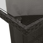 vidaXL Set mobilier de grădină cu perne, 9 piese, negru, poliratan vidaXL Set mobilier de grădină cu perne, 9 piese, negru, poliratan