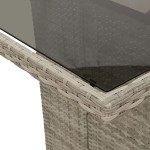 vidaXL Set mobilier grădină cu perne, 9 piese, gri deschis, poliratan