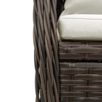 vidaXL Set mobilier de grădină, 5 piese, cu perne, maro, poliratan vidaXL Set mobilier de grădină, 5 piese, cu perne, maro, poliratan