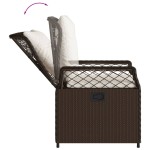 vidaXL Set mobilier de grădină, 5 piese, cu perne, maro, poliratan vidaXL Set mobilier de grădină, 5 piese, cu perne, maro, poliratan