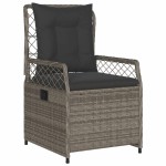 vidaXL Set mobilier grădină cu perne, 9 piese, gri, poliratan vidaXL Set mobilier grădină cu perne, 9 piese, gri, poliratan