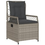 vidaXL Set mobilier grădină cu perne, 9 piese, gri deschis, poliratan