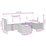 vidaXL Set mobilier grădină cu perne, 6 piese, gri, poliratan vidaXL Set mobilier grădină cu perne, 6 piese, gri, poliratan