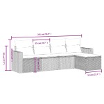 vidaXL Set canapele de grădină cu perne, 5 piese gri deschis poliratan vidaXL Set canapele de grădină cu perne, 5 piese gri deschis poliratan