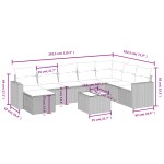 vidaXL Set mobilier de grădină cu perne, 9 piese, negru, poliratan vidaXL Set mobilier de grădină cu perne, 9 piese, negru, poliratan