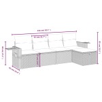 vidaXL Set canapele de grădină cu perne, 5 piese gri deschis poliratan vidaXL Set canapele de grădină cu perne, 5 piese gri deschis poliratan