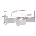 vidaXL Set mobilier grădină cu perne, 6 piese, gri, poliratan