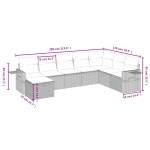 vidaXL Set mobilier de grădină cu perne, 8 piese gri deschis poliratan vidaXL Set mobilier de grădină cu perne, 8 piese gri deschis poliratan