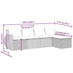 vidaXL Set canapele de grădină cu perne, 5 piese gri deschis poliratan