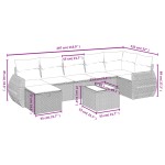 vidaXL Set mobilier de grădină cu perne, 8 piese, negru, poliratan vidaXL Set mobilier de grădină cu perne, 8 piese, negru, poliratan