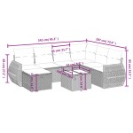 vidaXL Set mobilier de grădină cu perne, 8 piese gri deschis poliratan vidaXL Set mobilier de grădină cu perne, 8 piese gri deschis poliratan