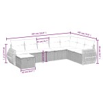 vidaXL Set mobilier de grădină cu perne, 8 piese gri deschis poliratan vidaXL Set mobilier de grădină cu perne, 8 piese gri deschis poliratan