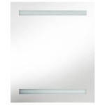 vidaXL Dulap de baie cu oglindă și LED, gri beton, 50x14x60 cm vidaXL Dulap de baie cu oglindă și LED, gri beton, 50x14x60 cm