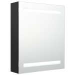 vidaXL Dulap de baie cu oglindă și LED, negru, 50x14x60 cm vidaXL Dulap de baie cu oglindă și LED, negru, 50x14x60 cm