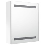 vidaXL Dulap de baie cu oglindă și LED alb strălucitor 50x14x60 cm vidaXL Dulap de baie cu oglindă și LED alb strălucitor 50x14x60 cm