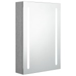 vidaXL Dulap de baie cu oglindă și LED, gri beton, 50x13x70 cm vidaXL Dulap de baie cu oglindă și LED, gri beton, 50x13x70 cm
