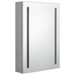 vidaXL Dulap de baie cu oglindă și LED, gri beton, 50x13x70 cm vidaXL Dulap de baie cu oglindă și LED, gri beton, 50x13x70 cm