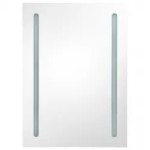 vidaXL Dulap de baie cu oglindă și LED, gri beton, 50x13x70 cm vidaXL Dulap de baie cu oglindă și LED, gri beton, 50x13x70 cm