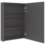 vidaXL Dulap de baie cu oglindă și LED, gri, 50x13x70 cm vidaXL Dulap de baie cu oglindă și LED, gri, 50x13x70 cm