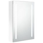 vidaXL Dulap de baie cu oglindă și LED, alb strălucitor, 50x13x70 cm vidaXL Dulap de baie cu oglindă și LED, alb strălucitor, 50x13x70 cm