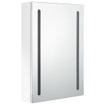 vidaXL Dulap de baie cu oglindă și LED, alb strălucitor, 50x13x70 cm vidaXL Dulap de baie cu oglindă și LED, alb strălucitor, 50x13x70 cm