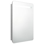 vidaXL Dulap de baie cu oglindă și LED-uri, gri beton, 60x11x80 cm vidaXL Dulap de baie cu oglindă și LED-uri, gri beton, 60x11x80 cm
