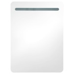 vidaXL Dulap de baie cu oglindă și LED, stejar, 60x11x80 cm vidaXL Dulap de baie cu oglindă și LED, stejar, 60x11x80 cm